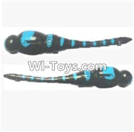 Subotech S700 Parts-03 Left and Right Shell cover-Blue,Subotech S700 RC dragonfly Helicopter Spare Parts Accessories,S700 Replacement parts